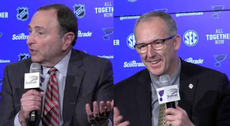 NHL commissioner Gary Bettman, SEC commissioner Greg Sankey NHL commissioner Gary Bettman, SEC commissioner Greg Sankey